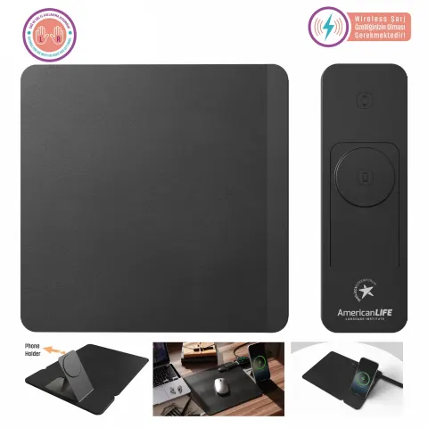 3 In 1 Kablosuz Şarjlı Mousepad