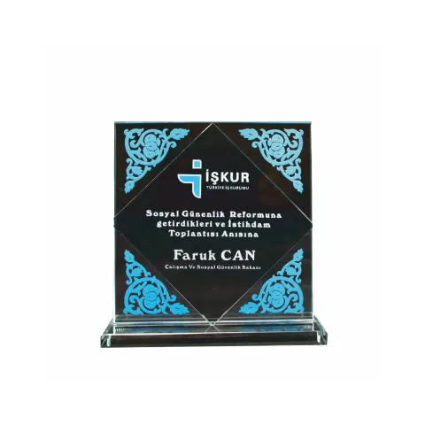 P141 Kristal Cam Plaket