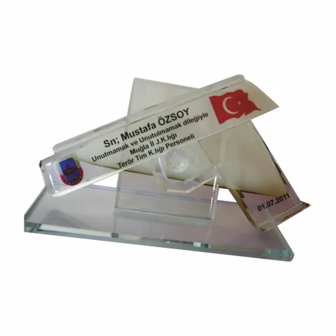 P347 Kristal Cam Plaket