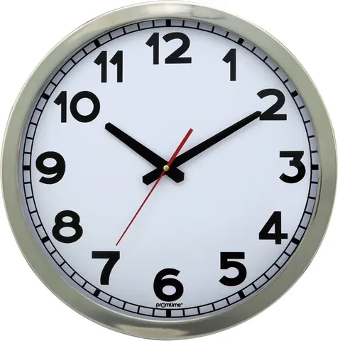 Paslanmaz Çelik Çerçeve Duvar Saati 28 Cm
