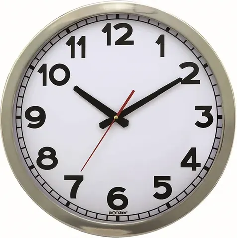 Paslanmaz Çelik Çerçeve  Duvar Saati 40 Cm