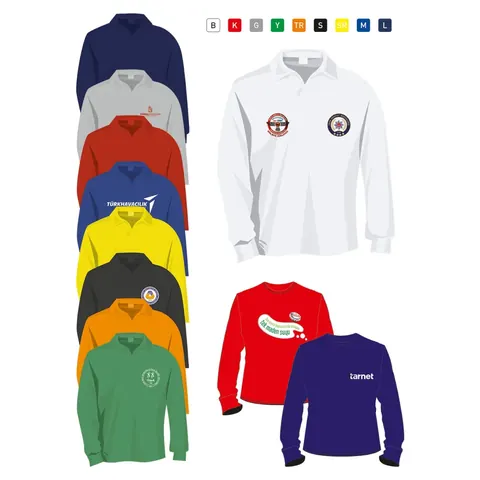Polo Yaka Uzun Kollu  Sweatshirt