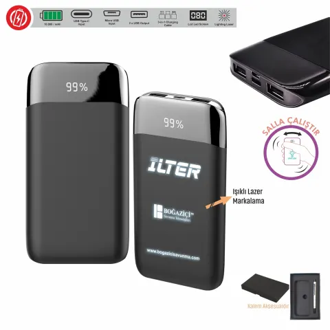 Shake Işık Kazıma Powerbank 10.000 Mah