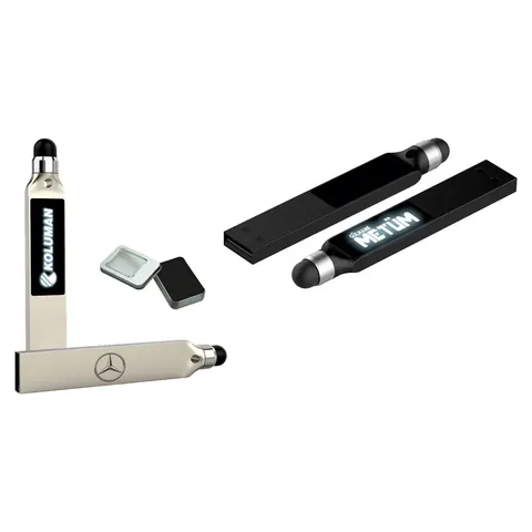 Touchpad, Işıklı Lazer Kazıma Metal Usb Flash Bellek