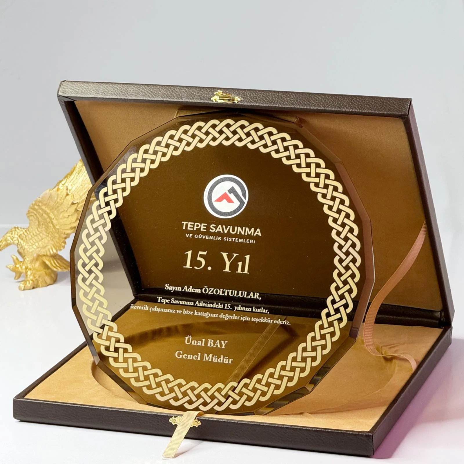 KT105 Kristal Tabak Plaket