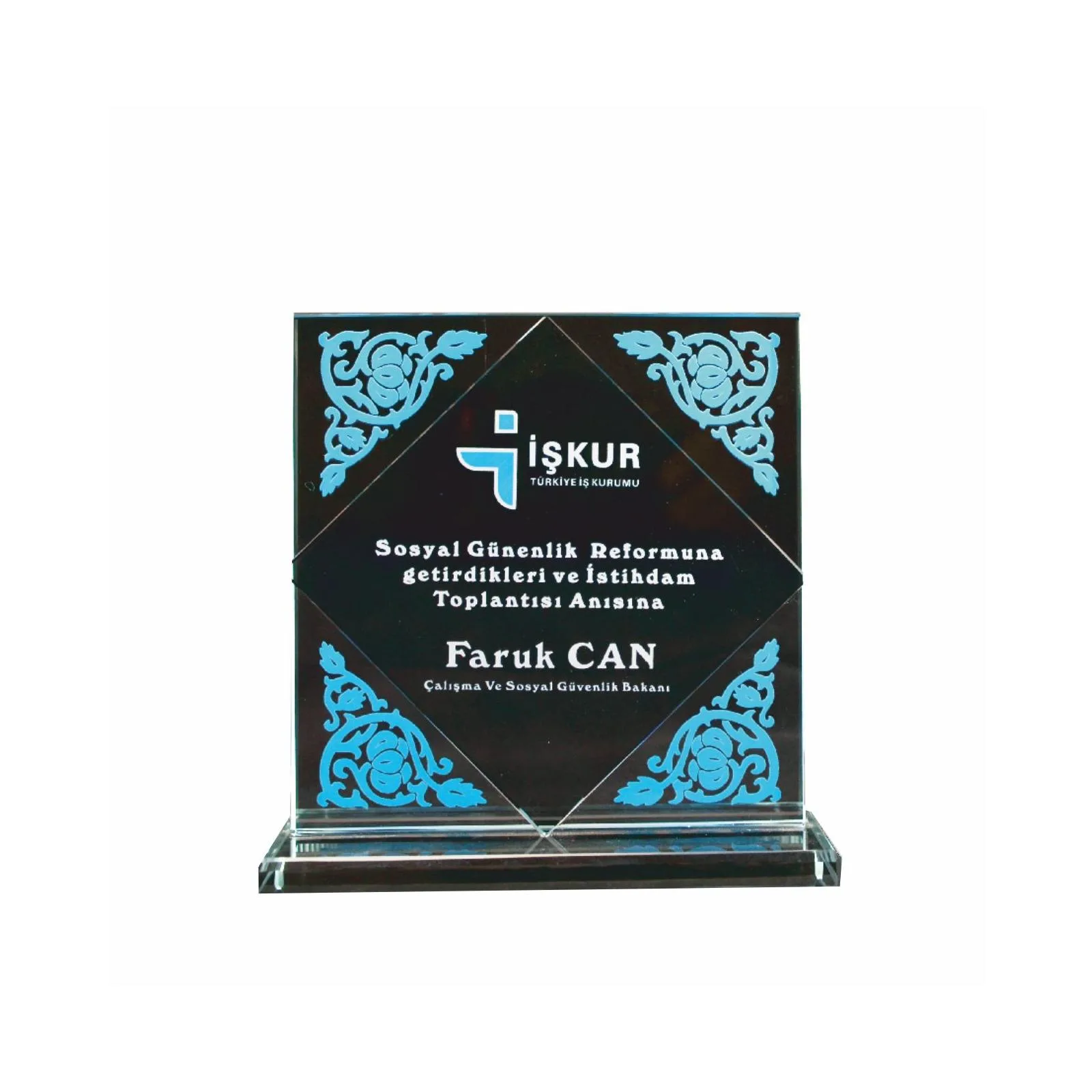 P141 Kristal Cam Plaket