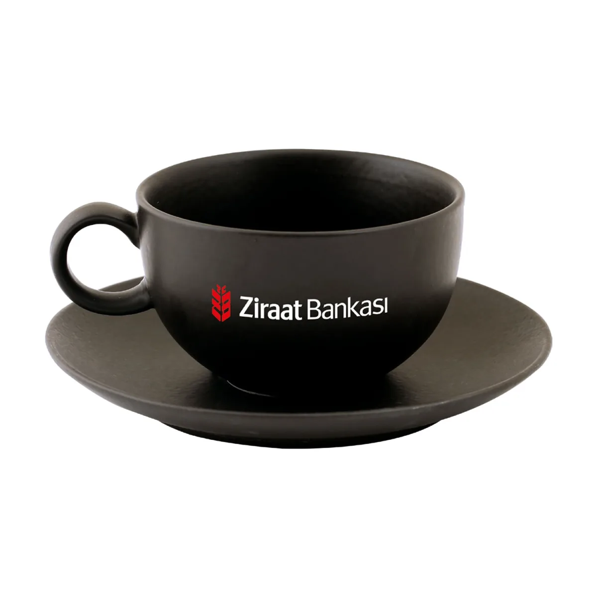 Porselen Siyah Çay Fincan Takımı