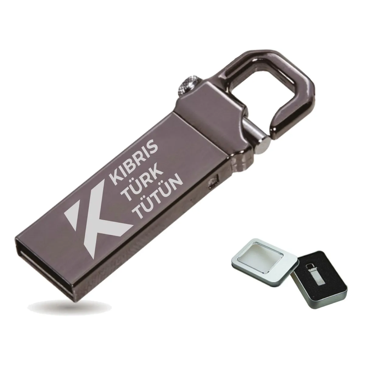 Shiny Black Metal Usb Flash Bellek